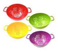 Petite passoire, petite passoire, 4 pièces, ensemble en plastique à double poignée, alimentaire 7, 5x5, 8 pouces, panier de vidange lavable au lave-vaisselle pour fruits et légumes