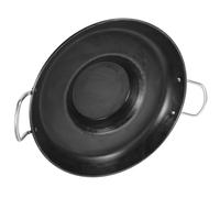 Petite Poêle à Frire Concave en Fer Noir, Fond Plat, Poignée | Surface Antiadhésive à Texture Brute, Rétention de Chaleur, Usage Professionnel, la Cuisine de Camp, pour Sandwichs et Bacon