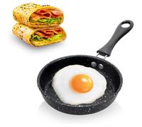 Petite Poele Induction 12cm, Mini Poêle Induction, Poele Oeuf au Plat, Mini Poele a Oeuf avec Poignée, Portable Mini Poele