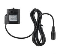 Petite pompe à fontaine 12 V compatible solaire à faible bruit (CC 22 V ~ | Débit de 300 l/h, tête maximale de 1,5 m, < 35 dB pour moteur ultra silencieux, moteur sans balais, entrée DC 12 V