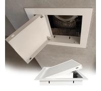 Petite Porte d'accès Blanche avec Fermeture magnétique, Panneau d'accès métallique pour plomberie/électricité, Trappe d'inspection encastrée, Plaque de recouvrement pour Trou Mural (10 x 12