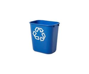 Petite poubelle à papier rectangulaire 12 litres - Bleu