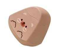 Petite Poubelle de Bureau Marron en PP, Modèle Animal Mignon à Couvercle | Format Léger pour Table de Loisirs Créatifs ou Espace Professionnel, Rangement Polyvalent pour Papiers, Cotons et Petits