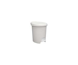 Petite poubelle moderne pour salle de bain 10 litres - Blanc