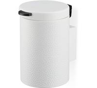 Petite poubelle murale 3 l Softclose avec seau - poubelle métallique WC toilettes - ronde blanche
