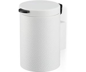 Petite poubelle murale 3 l Softclose avec seau - poubelle métallique WC toilettes - ronde blanche