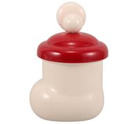 Petite Poubelle Murale ABS à Couvercle, Design Botte de Noël, la Cuisine | Fixation par Ventouse sur Réfrigérateur, Installation Facile, pour Cotons-tiges et Papiers, Gain de Place,