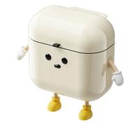 Petite Poubelle Murale de Cuisine 7L - Mini Poubelle à Déchets Suspendue avec Couvercle - Gain de Place, Blanc, 26x20x25.5cm