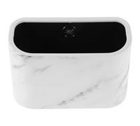 Petite Poubelle Murale Mini, Plastique Blanc, Style Japonerie Minimaliste | Ouverte, pour Salle de Bain et Hôtels, Coton-tiges et Sachets de Thé
