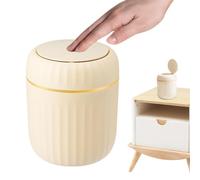 Petite poubelle - Poubelle de bureau PP 135 g avec couvercle | Poubelle de | Type de poussée Petit Café de Bureau | Тable Täash Can - Organisateur de table d'étude de salon