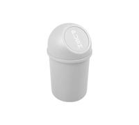 Petite Poubelle professionnelle à couvercle Push the flip 6 litres - Blanc