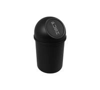 Petite Poubelle professionnelle à couvercle Push the flip 6 litres - Noir