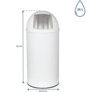 Petite poubelle rétro Wit 35 L à poussoir