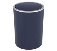 Petite Poubelle Salle de Bain Inca bleu foncé, Poubelle salle de bain avec Couvercle, Capacité 5L, Plastique haut de gamme sans