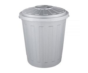 Petite poubelle solide avec couvercle 7 litres - Gris Foncé
