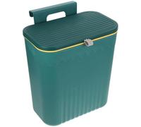 Petite Poubelle Suspendue 29x27x16cm, Plastique Vert, Murale la cuisine | Poubelle pour Camping, Couvercle Rabattable Coulissant, Fixation sur Meuble, Nettoyage Facile, Gain de Place, Déchets