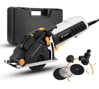 Petite scie circulaire électrique avec laser, 800 W, 4 lames