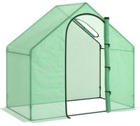 Petite serre - Serre de jardin - Porte à fermeture éclair - Étanche - 180×100×168 cm - Vert