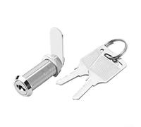 Petite serrure à came pour armoires, boîtes aux lettres et vitrines, matériau en alliage de zinc, conçu pour la sécurité et la fiabilité, livré avec deux clés de rechange (25 mm)