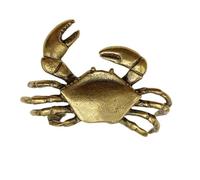 Petite statue de crabe solide et créative - Miniatures de crabe rétro en cuivre - Ornements de crabe rétro (style 2)