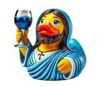 Petite Statue, Statue créative en résine de 3,5 Pouces Jésus Canard | Sculpture de Bureau, Animaux Miniatures, décoration d'intérieur, décoration chrétienne pour Les Anniversaires de Pendaison de
