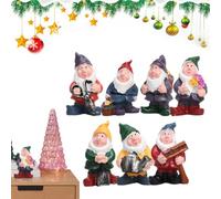 Petite Statuette Gnome Sujets De Noël Mignons Et Drôles Au Thème Père Noël | Décoration Jardin Miniature Figurine Nain de Jardin pour Maison Salon Canapé le Patio à l'École au Café Anniversaire et