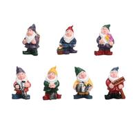 Petite Statuette Gnome Thème Père Noël Figurines de Noël Amusantes | Décoration Jardin Miniature Figurine Nain de Jardin Pour Le Salon, L'Étagère, Le Patio, Maison, École, Café,