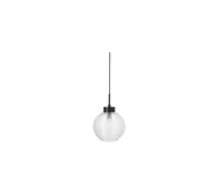 Petite suspension en métal noir, abat-jour verre strié, E27, 1 ampoule - House Doctor, Gaia - 39x25x25 cm
