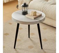 Petite table basse moderne créative pour petit espace, tables basses rondes en noyer, table centrale multifonctionnelle avec motif d'anneaux d'arbre, tables d'extrémité rondes pour salon, balcon