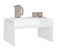 Petite Table Centrale de salon Blanc - LEMON® Table basse - Blanc brillant - 68x50x38cm - Bois d'ingénierie 994 - Soldes