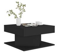 Petite Table Centrale de salon Noir - LEMON® Table basse Noir - 57x57x30cm - Bois d'ingénierie 652 - Soldes