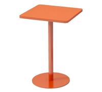 Petite table d'appoint d'extérieur en fer - Table basse carrée facile à assembler parfaite pour les salons de thé au lait 60 x 72 cm / 24x28in - Durable et élégante