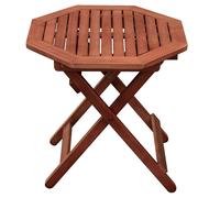 Petite table de jardin table d'appoint en bois table de balcon petite ronde, eucalyptus pliable 100% FSC huilé, DxH 50x50 cm
