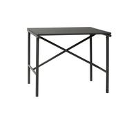 Petite table de repas en acier inoxydable noir, 4 places, carrée, table haute - Hübsch, Villa - 90x90x76 cm