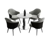 Petite table de salle à manger ronde avec chaises pour bureau, cuisine, salle de réunion, bibliothèque, salon de thé, table basse