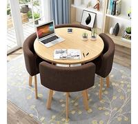 Petite table ronde de salle à manger 4 pièces pour cuisine, salon, bureau, 80 cm / 31.5in, mobilier de maison compact moderne