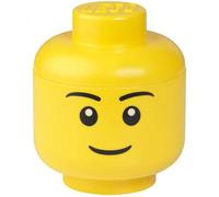 LEGO Boîte de rangement Tête Boy Taille S 16 x 18,5 cm polypropylène jaune