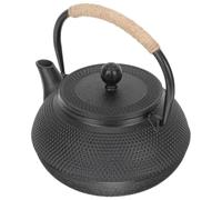 Petite Théière Portable 0,6 L en Fer Forgé Noire pour Infusion | Poignée Froide, Nettoyage Facile, Format Compact, Usage de Table, Service Pratique, Design Sobre