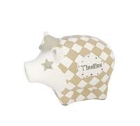 Petite tirelire cochon damier modèle 1
