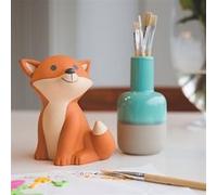 Petite tirelire renard en PVC César - Orange - 8 cm G
