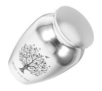 Petite Urne Funéraire pour Chien Chat en Alliage D'aluminium Argenté