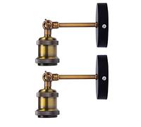 PETITES ECREVISSES Applique Murale Industrielle Vintage Luminaire Plafonnier E27 en Métal Lampe Murale Réglable Extérieur Intérieur Pour Salon Chambre Cuisine (2pcs-A)