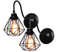 PETITES ECREVISSES Lot de 2 Appliques Murales Industrielles Lampe Murale Interieur 160mm Rétro Luminaires E27 pour Couloir Cuisine Salon (2pcs-A)