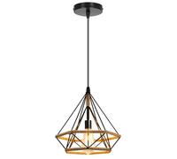 PETITES ECREVISSES Lustre Suspension Industrielle Design Diamant Chanvre Corde Métal LED Luminaire Plafonnier Abat-Jour Rétro Design E27 pour cuisine salon chambre (1pcs)