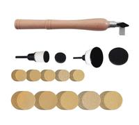 Petites meuleuses pour les espaces restreints, broyeur de bol - Ponceuse | Polisseuse manuelle manuelle de meulage | Long manche en bois dur Outils de travail du bois, outil de meulage