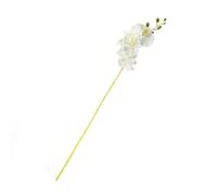 Petites Orchidées Artificielles Blanches en Soie, Déco Maison | Fleurs Réalistes en Tissu Plastique, pour Boutique, Mariage, Présent, Saint-Valentin, Ambiance Élégante