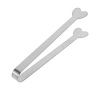 Petites Pinces Cuisine en Acier Inoxydable Argenté, Prise Ergonomique | Glaçons, Sucre et Bonbons, Contrôle Facile, Accessoire Cuisine Compact, Style Argenté