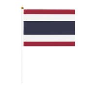 Petits drapeaux de la Thaïlande sur bâtons - Durable 14 x 21 cm Mini drapeaux pour cour, jardin et décoration extérieure, lot de 6 et 12