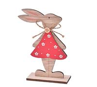 Petits lapins décoratifs en bois pour la maison, le bureau, Pâques, KMR660 (RD1, taille unique)