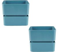 Petits pots de fleurs carrés en plastique pour mini-succulentes